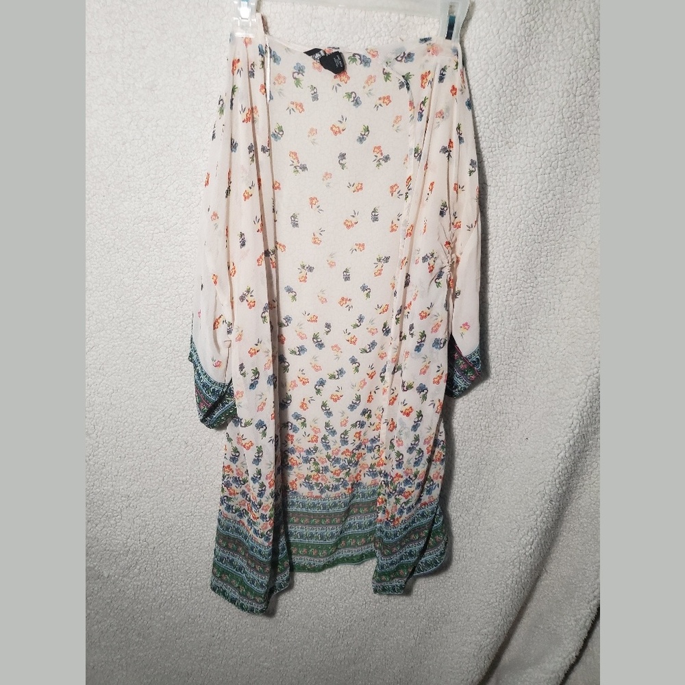 Floral cardigan over shall